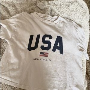 White USA Brandy Melville shirt